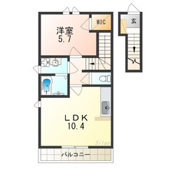 富木駅 徒歩5分 2階の物件間取画像